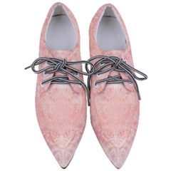 Pretty Pink Spirals Pointed Oxford Shoes by SpinnyChairDesigns