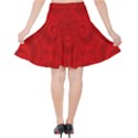 Red Spirals Velvet High Waist Skirt View2