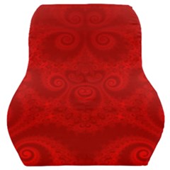 Red Spirals Car Seat Back Cushion  by SpinnyChairDesigns