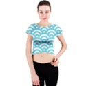 Waves Crew Neck Crop Top View1