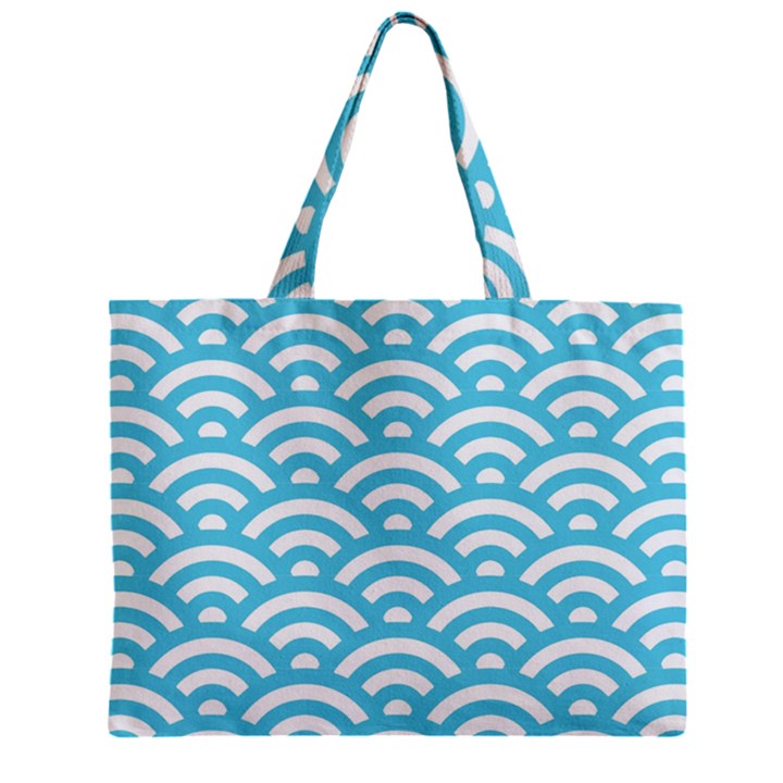 Waves Zipper Mini Tote Bag