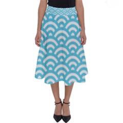 Waves Perfect Length Midi Skirt by Sobalvarro