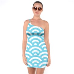 Waves One Soulder Bodycon Dress by Sobalvarro