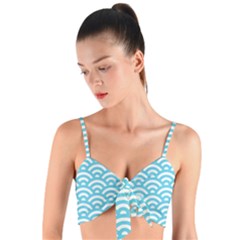 Waves Woven Tie Front Bralet by Sobalvarro