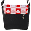 Hearts  Flap Closure Messenger Bag (S) View1