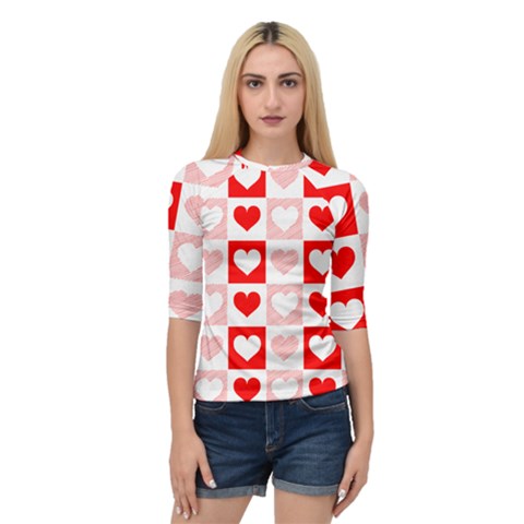 Hearts  Quarter Sleeve Raglan Tee by Sobalvarro