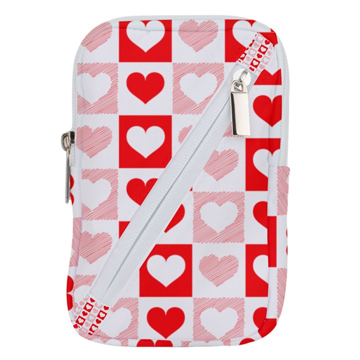 Hearts  Belt Pouch Bag (Large)