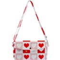 Hearts  Removable Strap Clutch Bag View1