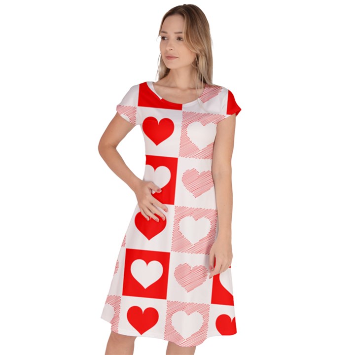 Hearts  Classic Short Sleeve Dress