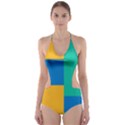 Squares  Cut-Out One Piece Swimsuit View1