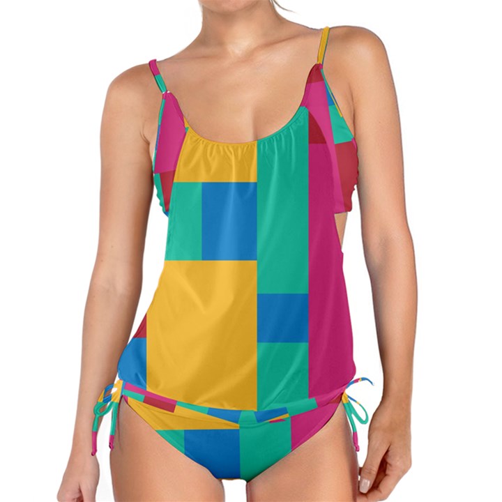 Squares  Tankini Set