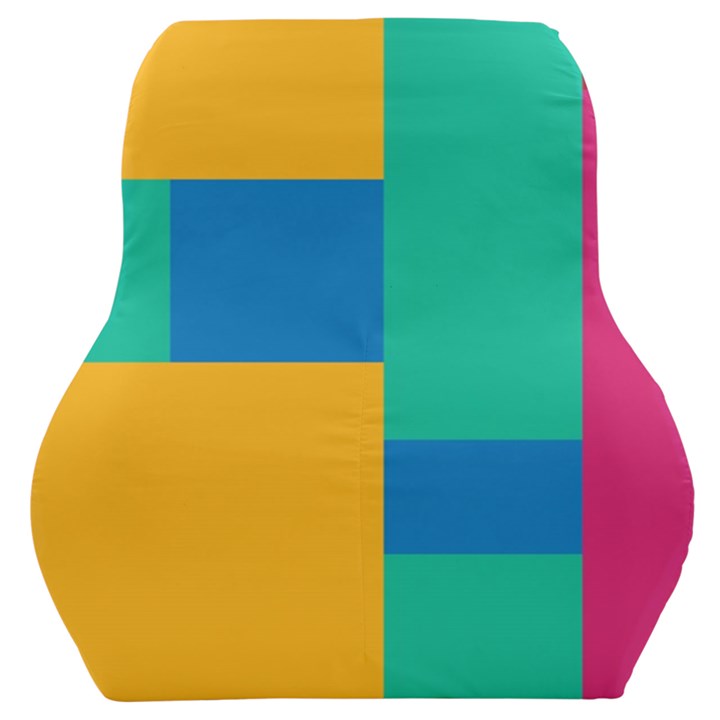 Squares  Car Seat Back Cushion 