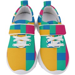 Squares  Kids  Velcro Strap Shoes