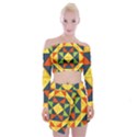 Africa  Off Shoulder Top with Mini Skirt Set View1