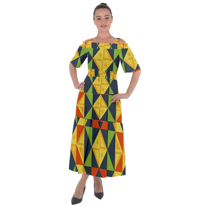 Africa  Shoulder Straps Boho Maxi Dress 