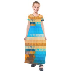 Mosaic  Kids  Short Sleeve Maxi Dress by Sobalvarro