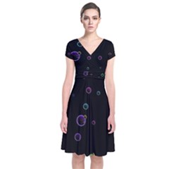 Bubble Show Short Sleeve Front Wrap Dress by Sabelacarlos