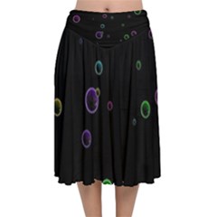 Bubble Show Velvet Flared Midi Skirt by Sabelacarlos