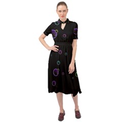 Bubble Show Keyhole Neckline Chiffon Dress by Sabelacarlos