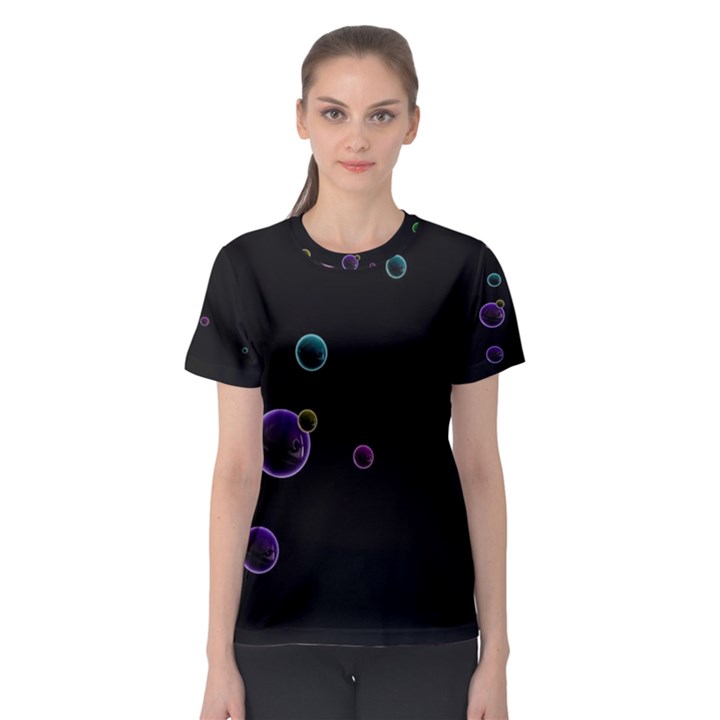 Bubble in dark Women s Sport Mesh Tee