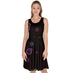 Bubble in dark Knee Length Skater Dress With Pockets