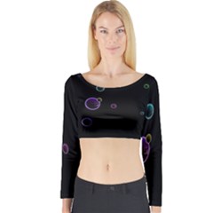 Bubble In Dark Long Sleeve Crop Top by Sabelacarlos