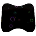 Bubble in dark Velour Head Support Cushion View1