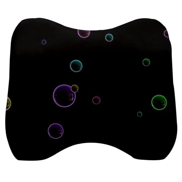 Bubble in dark Velour Head Support Cushion