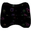 Bubble in dark Velour Head Support Cushion View2