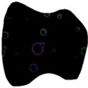 Bubble in dark Velour Head Support Cushion View3