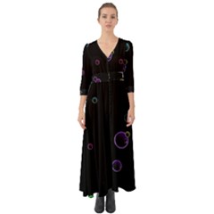 Bubble In Dark Button Up Boho Maxi Dress by Sabelacarlos