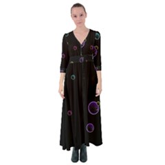 Bubble In Dark Button Up Maxi Dress by Sabelacarlos