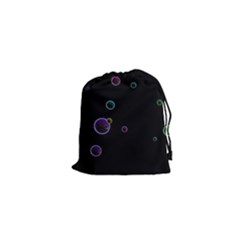 Bubble In Dark Drawstring Pouch (xs) by Sabelacarlos