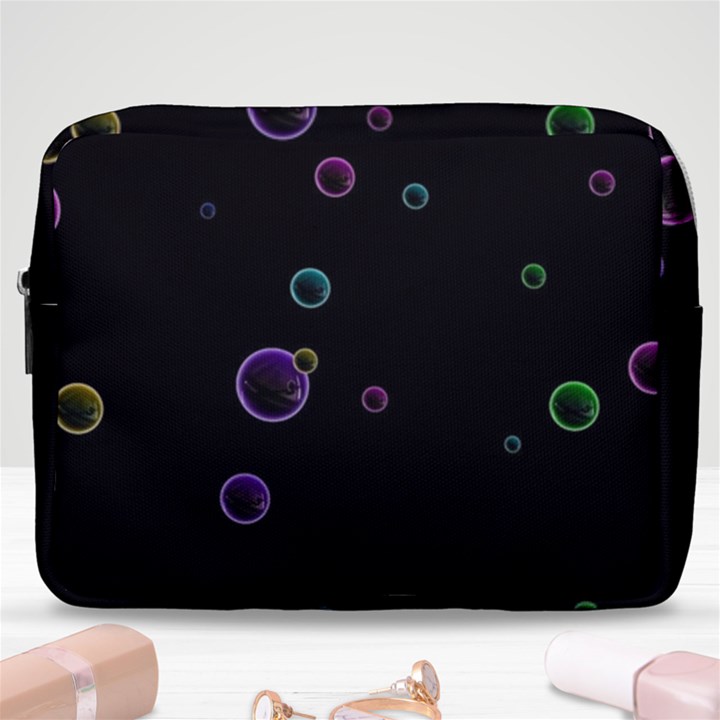 Bubble in dark Make Up Pouch (Large)