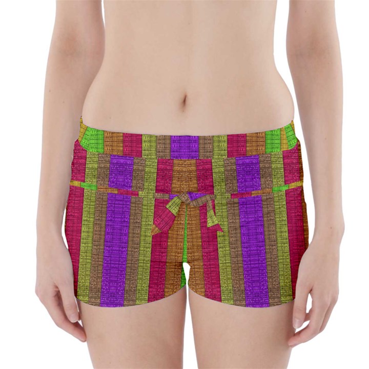 Colors Of A Rainbow Boyleg Bikini Wrap Bottoms