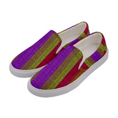 Colors Of A Rainbow Women s Canvas Slip Ons by pepitasart