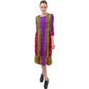 Colors Of A Rainbow Ruffle End Midi Chiffon Dress View1