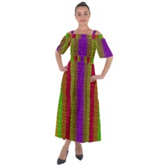 Colors Of A Rainbow Shoulder Straps Boho Maxi Dress  by pepitasart