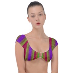 Colors Of A Rainbow Cap Sleeve Ring Bikini Top by pepitasart