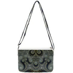 Rustic Silver And Gold Spirals Double Gusset Crossbody Bag