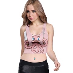 Squid Chef Cartoon Racer Back Crop Top by sifis