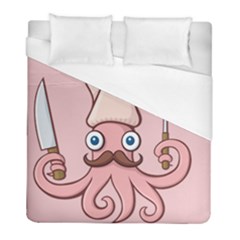 Squid Chef Cartoon Duvet Cover (full/ Double Size) by sifis