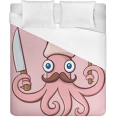 Squid Chef Cartoon Duvet Cover (california King Size) by sifis