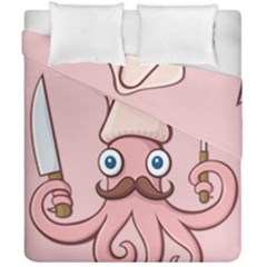 Squid Chef Cartoon Duvet Cover Double Side (california King Size) by sifis