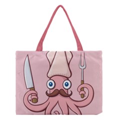 Squid Chef Cartoon Medium Tote Bag by sifis