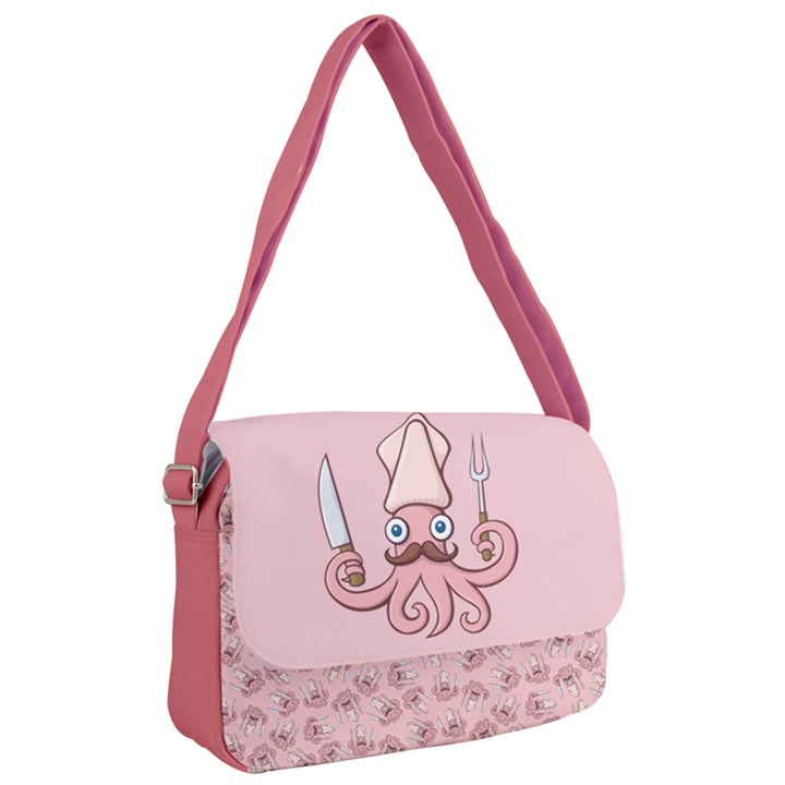 Squid Chef Cartoon Courier Bag