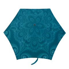 Cerulean Blue Spirals Mini Folding Umbrellas by SpinnyChairDesigns