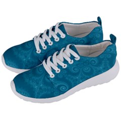 Cerulean Blue Spirals Men s Lightweight Sports Shoes by SpinnyChairDesigns