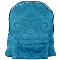 Cerulean Blue Spirals Giant Full Print Backpack by SpinnyChairDesigns