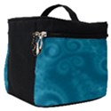 Cerulean Blue Spirals Make Up Travel Bag (Small) View1